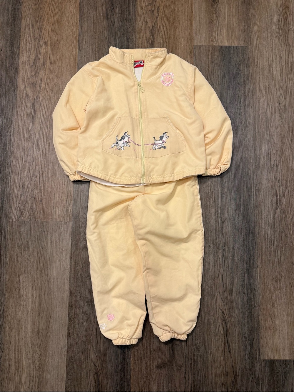 Disney Light Yellow Puppy Two-Piece Pajama Set